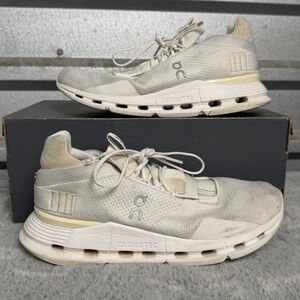 On Cloudnova Undyed-White Mens Running Shoes Sneakers Size 7
